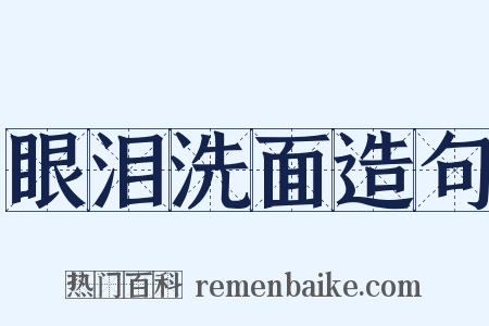 眼泪洗面造句是什么意思的图片